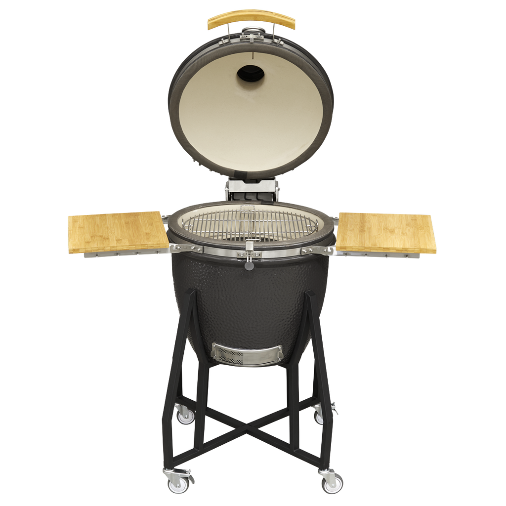 Deluxe 22"(56cm) Ceramic Kamado Style BBQ with Wheeled Stand DG159