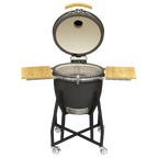 Deluxe 22"(56cm) Ceramic Kamado Style BBQ with Wheeled Stand DG159