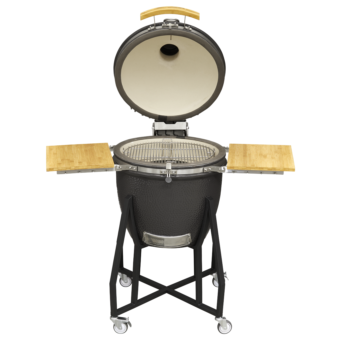 Deluxe 22"(56cm) Ceramic Kamado Style BBQ with Wheeled Stand DG159