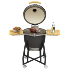 Deluxe 22"(56cm) Ceramic Kamado Style BBQ with Wheeled Stand DG159