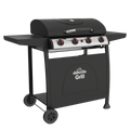 4 Burner Gas BBQ Grill with Piezo Ignition & Thermometer DG15