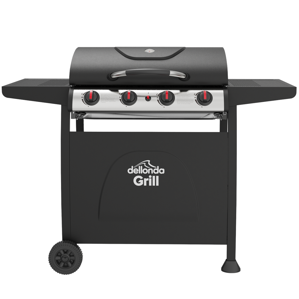 4 Burner Gas BBQ Grill with Piezo Ignition & Thermometer DG15