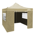 Dellonda Premium 2x2m Pop-Up Gazebo & Side Walls with Carry Bag, Stakes & Weight Bags - Beige DG160