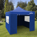 Dellonda Premium 2x2m Pop-Up Gazebo & Side Walls with Carry Bag, Stakes & Weight Bags - Blue DG161