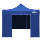 Dellonda Premium 2x2m Pop-Up Gazebo & Side Walls with Carry Bag, Stakes & Weight Bags - Blue DG161