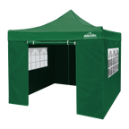 Dellonda Premium 2x2m Pop-Up Gazebo & Side Walls, Water-Resistant with Carry Bag, Stakes & Weight Bags - Green DG162