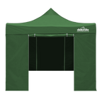 Dellonda Premium 2x2m Pop-Up Gazebo & Side Walls, Water-Resistant with Carry Bag, Stakes & Weight Bags - Green DG162