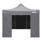 Dellonda Premium 2x2m Pop-Up Gazebo & Side Walls, Water-Resistant with Carry Bag, Stakes & Weight Bags - Grey DG163