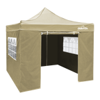 Dellonda Premium 3x3m Pop-Up Gazebo & Side Walls with Carry Bag, Stakes & Weight Bags - Beige DG164