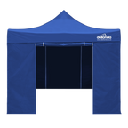 Dellonda Premium 3x3m Pop-Up Gazebo & Side Walls with Carry Bag, Stakes & Weight Bags - Blue DG165