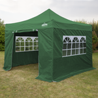 Dellonda Premium 3x3m Pop-Up Gazebo & Side Walls with Carry Bag, Stakes & Weight Bags - Green DG166