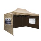 Dellonda Premium 3x4.5m Pop-Up Gazebo & Side Walls with Carry Bag, Stakes & Weight Bags - Beige DG168