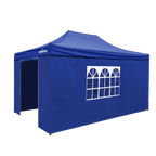 Dellonda Premium 3x4.5m Pop-Up Gazebo & Side Walls with Carry Bag, Stakes & Weight Bags - Blue DG169