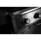 3 Burner Deluxe Gas BBQ Grill with Piezo Ignition & Thermometer - Stainless Steel DG16
