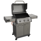 3 Burner Deluxe Gas BBQ Grill with Piezo Ignition & Thermometer - Stainless Steel DG16