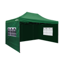 Dellonda Premium 3x4.5m Pop-Up Gazebo & Side Walls with Carry Bag, Stakes & Weight Bags - Green DG170