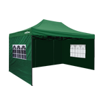 Dellonda Premium 3x4.5m Pop-Up Gazebo & Side Walls with Carry Bag, Stakes & Weight Bags - Green DG170