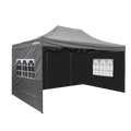 Dellonda Premium 3x4.5m Pop-Up Gazebo & Side Walls with Carry Bag, Stakes & Weight Bags - Grey DG171