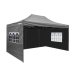 Dellonda Premium 3x4.5m Pop-Up Gazebo & Side Walls with Carry Bag, Stakes & Weight Bags - Grey DG171