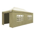 Dellonda Premium 3x6m Pop-Up Gazebo & Side Walls with Carry Bag, Stakes & Weight Bags - Beige DG172