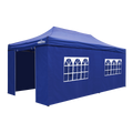 Dellonda Premium 3x6m Pop-Up Gazebo & Side Walls with Carry Bag, Stakes & Weight Bags - Blue DG173