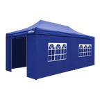 Dellonda Premium 3x6m Pop-Up Gazebo & Side Walls with Carry Bag, Stakes & Weight Bags - Blue DG173
