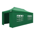 Dellonda Premium 3x6m Pop-Up Gazebo & Side Walls with Carry Bag, Stakes & Weight Bags - Green DG174