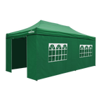 Dellonda Premium 3x6m Pop-Up Gazebo & Side Walls with Carry Bag, Stakes & Weight Bags - Green DG174