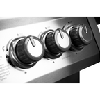 4+1 Burner Deluxe Gas BBQ Grill with Piezo Ignition & Thermometer - Stainless Steel DG17