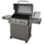 4+1 Burner Deluxe Gas BBQ Grill with Piezo Ignition & Thermometer - Stainless Steel DG17