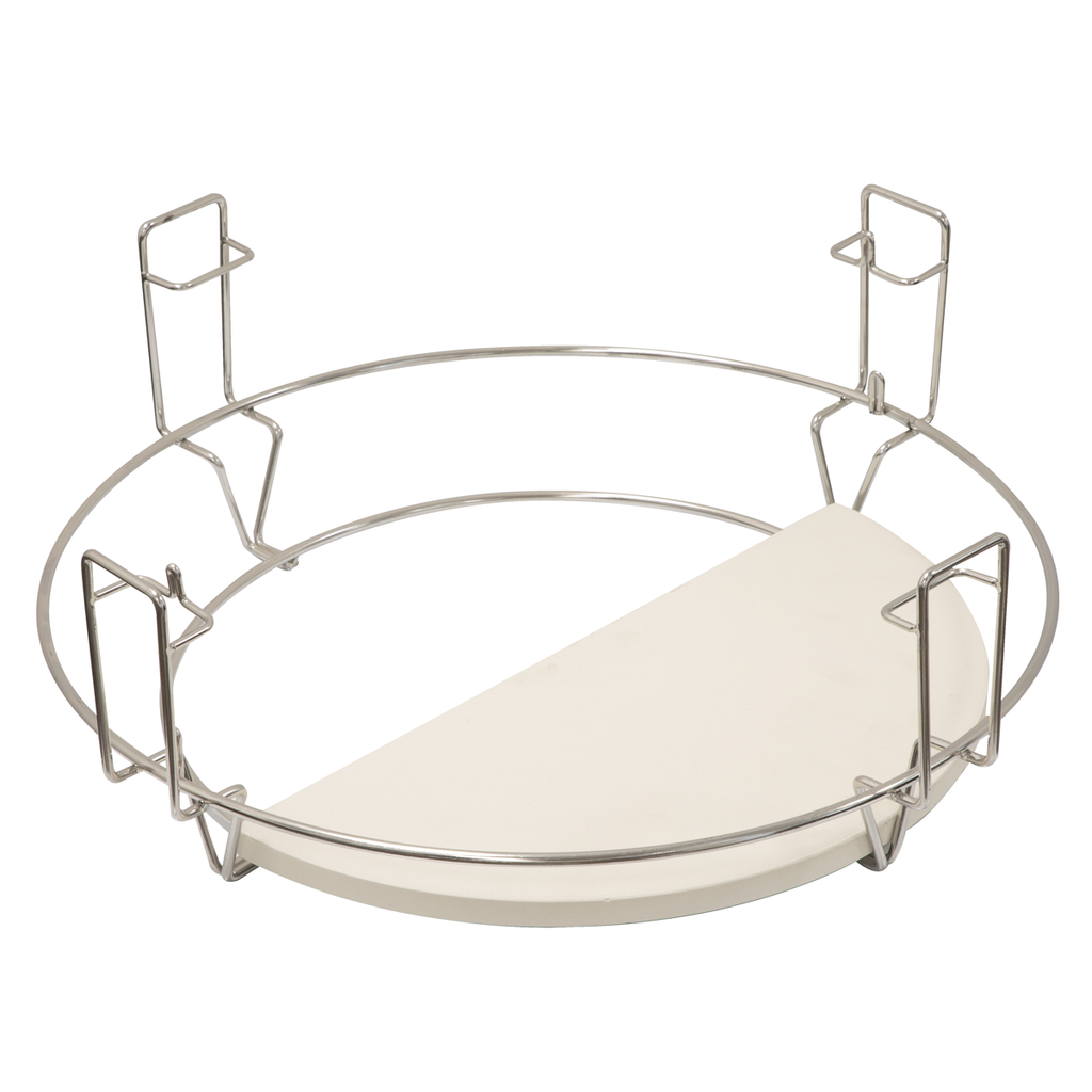 Half-Moon Ceramic Heat Deflector Plates for Kamado BBQs 15"(38cm) 2pc DG185