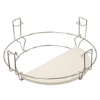 Half-Moon Ceramic Heat Deflector Plates for Kamado BBQs 15"(38cm) 2pc DG185