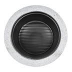 Round MgO Fire Pit with BBQ Grill & Safety Mesh Screen 75cm - Light Grey DG190