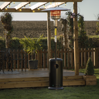 Dellonda Freestanding Outdoor Gas Patio Heater with Wheels 13kW - Black DG1