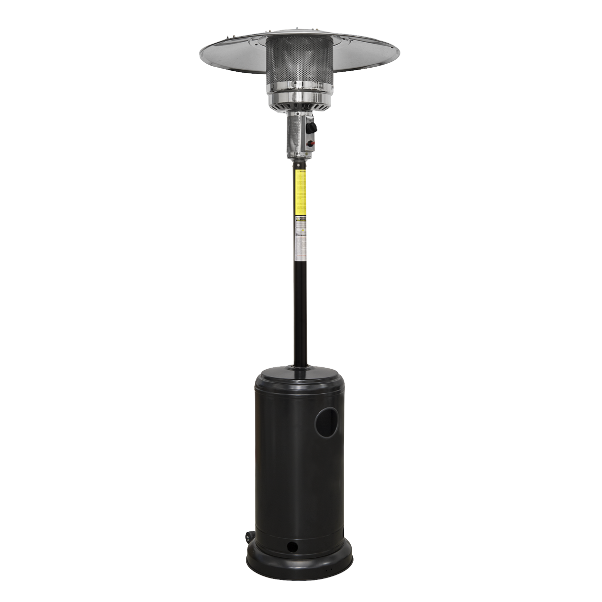 Dellonda Freestanding Outdoor Gas Patio Heater with Wheels 13kW - Black DG1