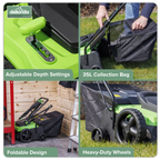 2-in-1 Electric Scarifier & Rake 1500W/230V DG216