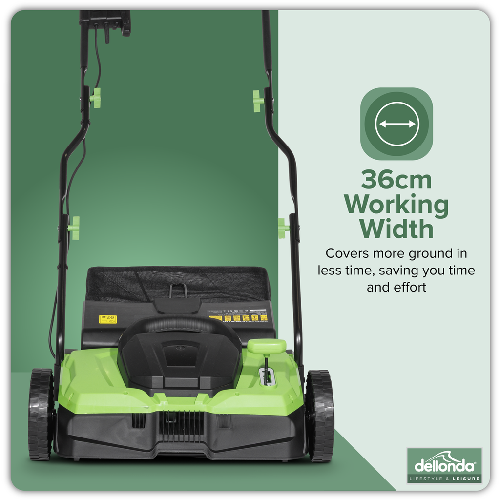2-in-1 Electric Scarifier & Rake 1500W/230V DG216