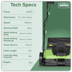 2-in-1 Electric Scarifier & Rake 1500W/230V DG216