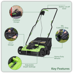 2-in-1 Electric Scarifier & Rake 1500W/230V DG216
