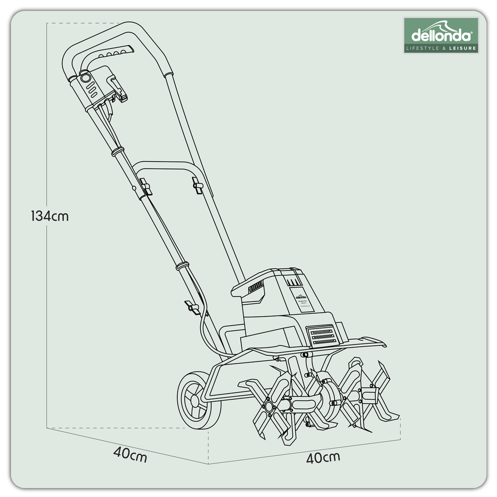 Electric Tiller/Cultivator 1500W/230V DG217