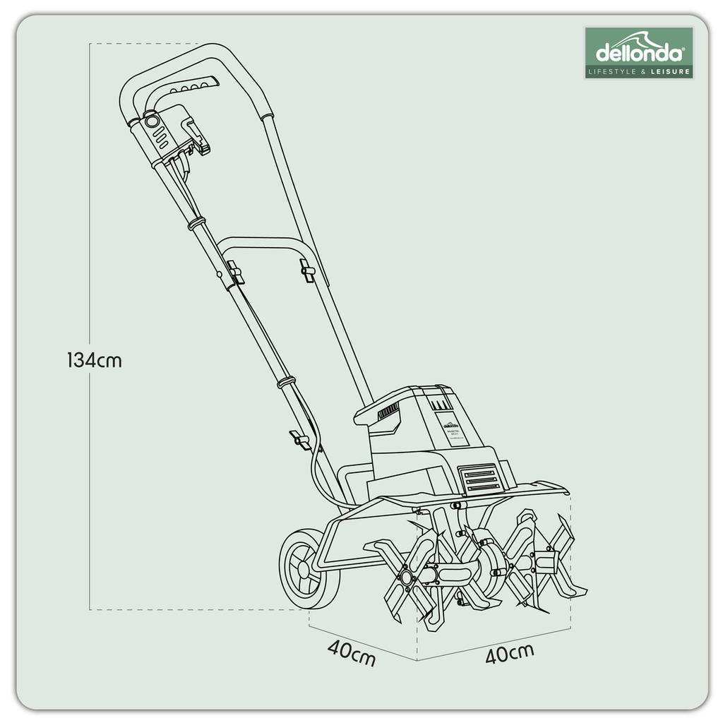 Electric Tiller/Cultivator 1500W/230V DG217