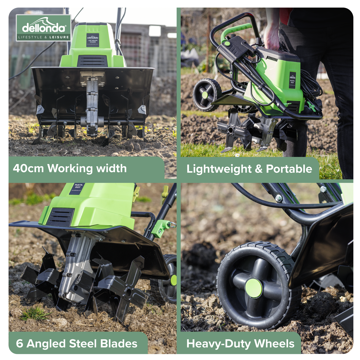 Electric Tiller/Cultivator 1500W/230V DG217