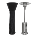 Dellonda Freestanding Outdoor Gas Patio Heater with Wheels & Cover 13kW - Stainless Steel DG221