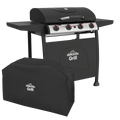 4 Burner Gas BBQ Grill with Piezo Ignition, Thermometer & Cover DG229
