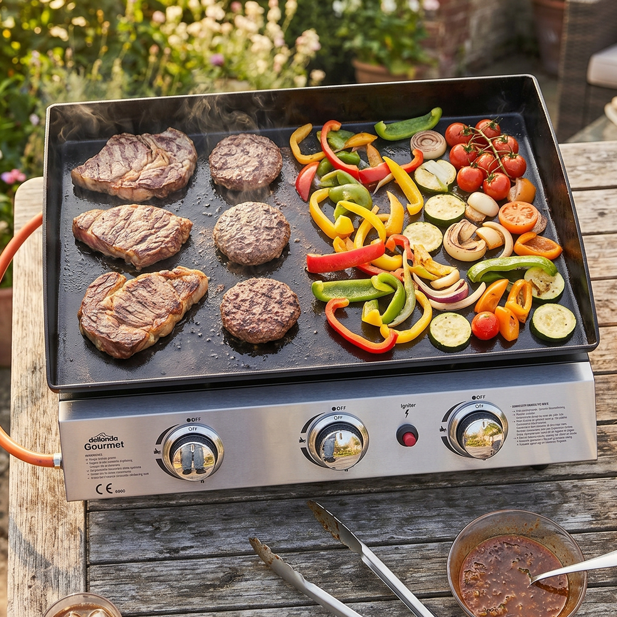 3 Burner Portable Gas Plancha DG22