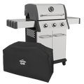 3 Burner Deluxe Gas BBQ Grill with Piezo Ignition & Thermometer & Cover - Stainless Steel DG230