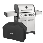 4+1 Burner Deluxe Gas BBQ Grill with Piezo Ignition & Thermometer & Cover - Stainless Steel DG231