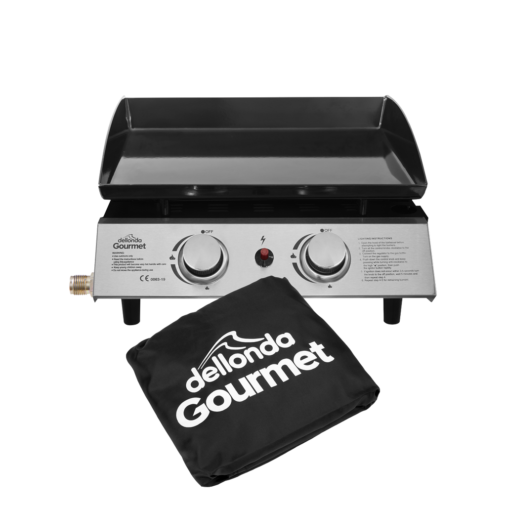 2 Burner Portable Gas Plancha & Cover DG232