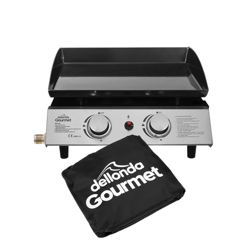 2 Burner Portable Gas Plancha & Cover DG232