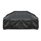 Square Outdoor Fire Pit with Mesh Screen Lid, Water-Resistant Drawstring Cover - Black DG238